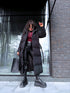 BLACK long jacket with hood "BEST CHOICE" FC85